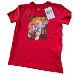 Nike Boys XS Red Nike Air Leopard Graphic T-Shirt NWT
